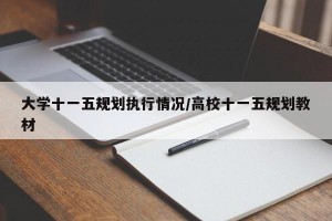 大学十一五规划执行情况/高校十一五规划教材