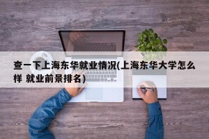 查一下上海东华就业情况(上海东华大学怎么样 就业前景排名)